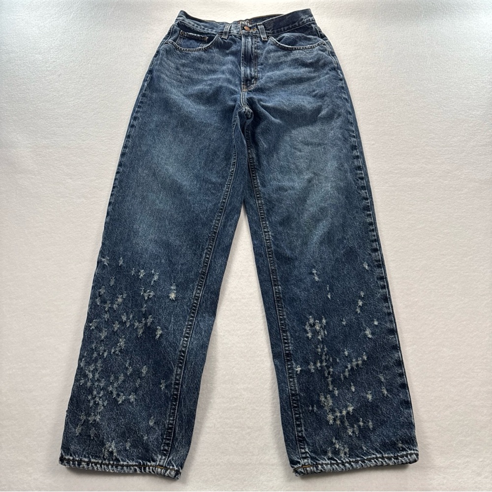 BDG Urban Outfitters High Rise Baggy Jeans Women's 29 Blue Acid Distressed EUC